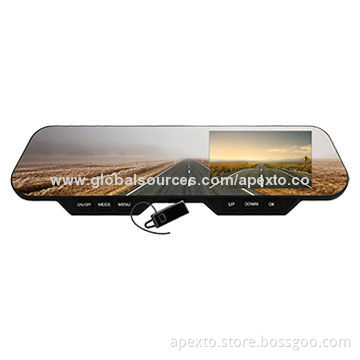 4.3-inch HD Car Rear-view Mirror, Bluetooth, Super Night Vision + 3D G-sensor, Supports microSD Card